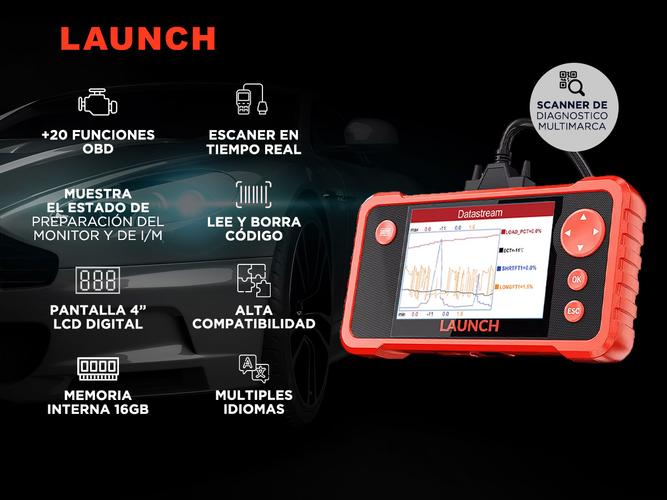 Scanner Profesional Launch Crp 123 Multimarca Diagnostico Auto OBD 2 - 1