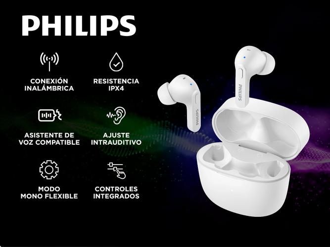 Auriculares Inalámbricos Philips TAT2206WT00 Bluetooth Estuche De Carga - 1