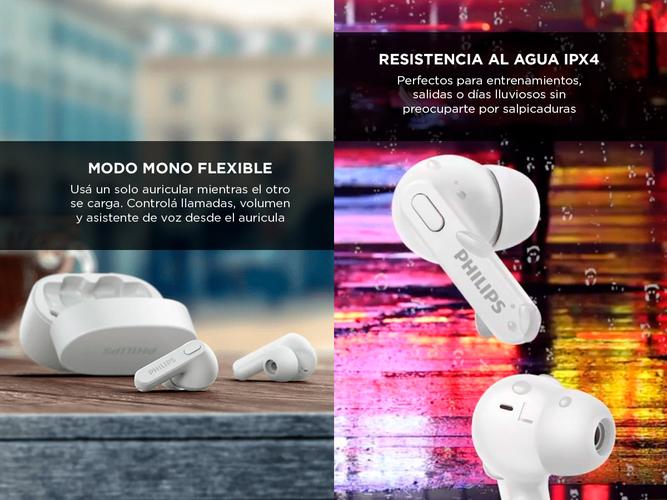 Auriculares Inalámbricos Philips TAT2206WT00 Bluetooth Estuche De Carga - 3
