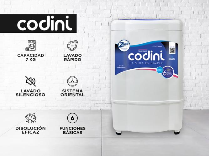 Lavarropas Codini Evolution 7052 7kgs - 1