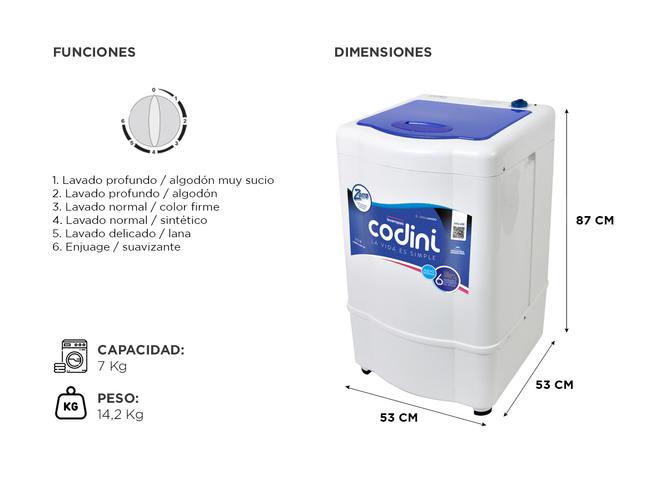Lavarropas Codini Evolution 7052 7kgs - 4