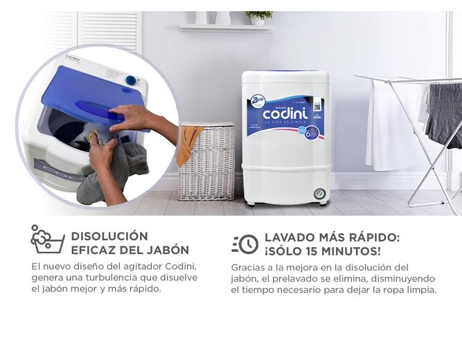 Lavarropas Codini Evolution 7054 Semiautomático 7kgs - 3