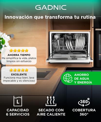 Lavavajillas De Mesada Gadnic Pro 6 Espacios 6 Programas De Lavado Secado Con Aire Caliente  - 1
