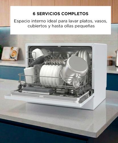Lavavajillas De Mesada Gadnic Pro 6 Sets de Cubiertos 6 Programas De Lavado Secado Con Aire Caliente  - 3