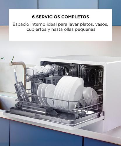 Lavavajillas De Mesada Gadnic Pro 6 Espacios 6 Programas De Lavado Secado Con Aire Caliente  - 3