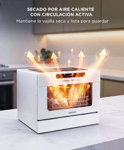 Lavavajillas De Mesada Gadnic Pro 6 Espacios 6 Programas De Lavado Secado Con Aire Caliente  - 4
