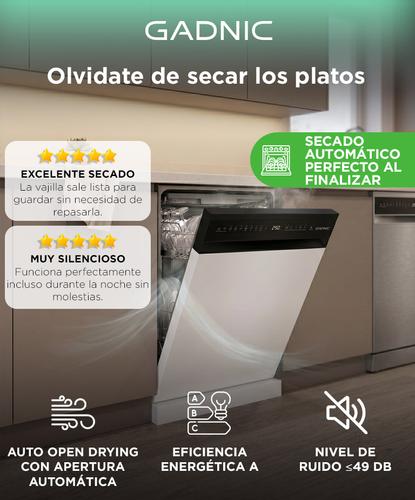 Lavavajillas Slim Gadnic 10 Cubiertos Auto Open Panel Tactil - 1
