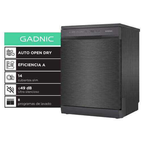 Lavavajillas Gadnic 14 Cubiertos Dark Inox 8 Programas Apertura Automatica - 0