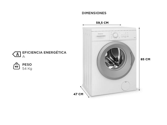 Lavarropas Automático Philco Frontal 6kg Gris Eficiencia A - 3