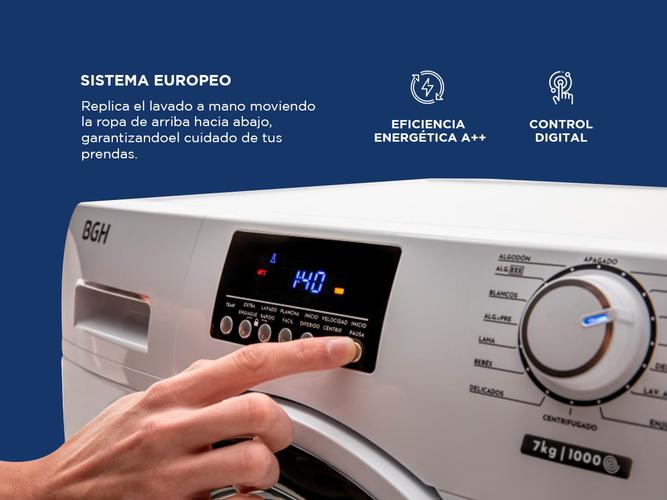 Lavarropas BGH Carga Frontal 7kg Bwfa07w21ar - 3