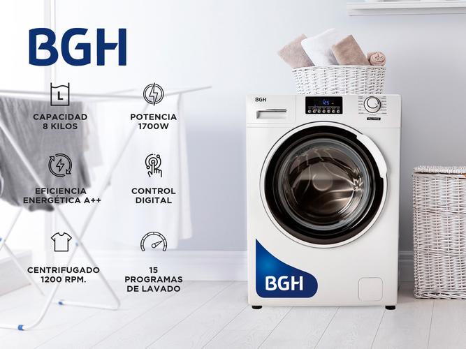Lavarropas BGH Carga Frontal 8kg Bwfa08w21ar 1200 RPM - 1