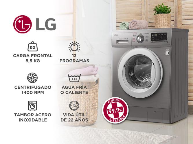 Lavarropas LG Carga Frontal WM8516 inverter stone 8.5Kg - 1