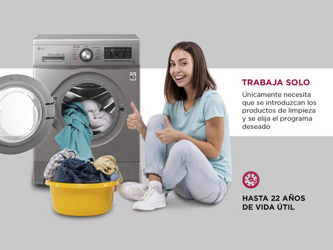 Lavarropas LG Carga Frontal WM8516 inverter stone 8.5Kg - 2