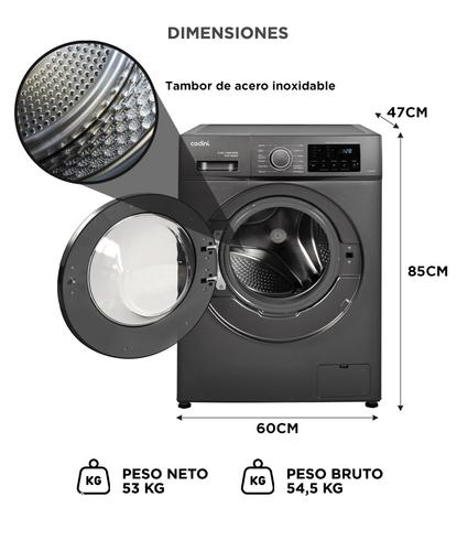 Lavarropas Codini Automático Inverter 6 kgs - 3