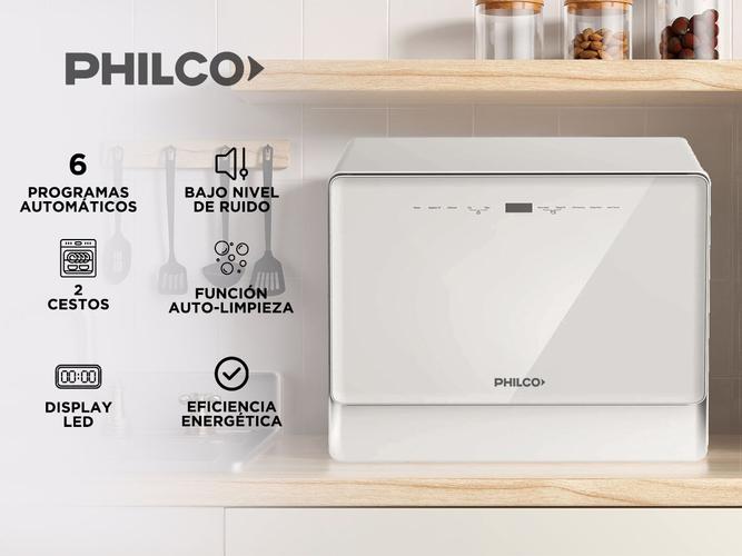 LAVAVAJILLAS 5 CUBIERTOS BLANCO PHILCO 94PHLJ05B - 1