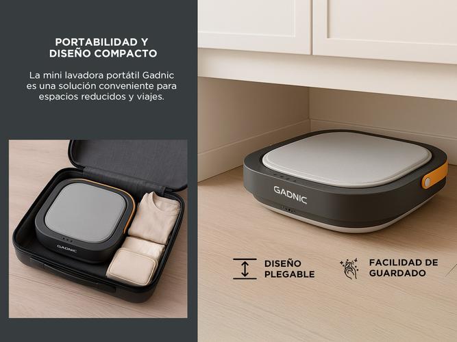 Mini Lavadora Gadnic 2 En 1 Plegable Portátil - 2