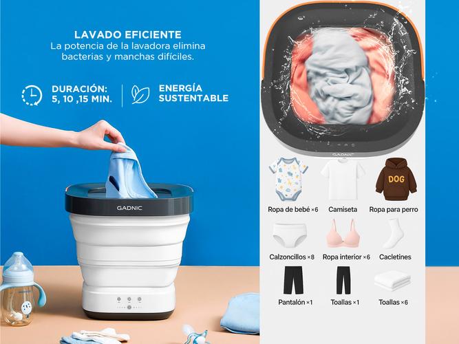 Mini Lavadora Gadnic 2 En 1 Plegable Portátil - 3