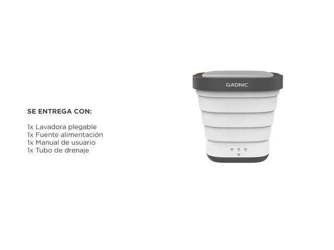 Mini Lavadora Gadnic 2 En 1 Plegable Portátil - 5