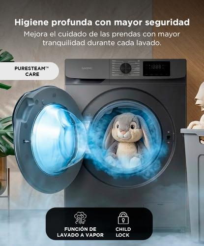 Lavarropas Automatico Gadnic 105 Kg Carga Frontal 14 Programas Inverter 1200 RPM Gris Oscuro - 4