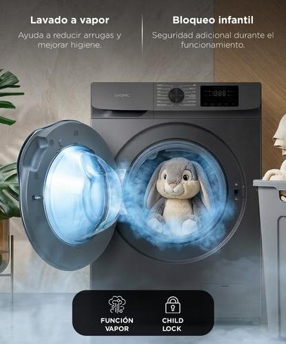 Lavarropas Automatico Gadnic 10 Kg Carga Frontal 14 Programas Inverter 1200 RPM Gris Oscuro - 4