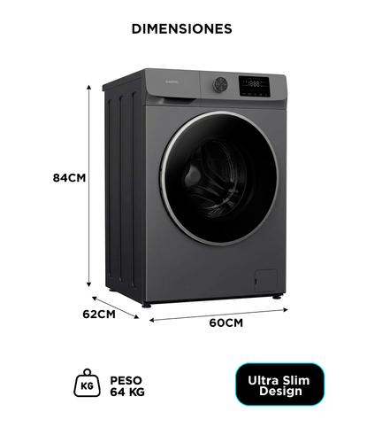 Lavarropas Automático Gadnic 10.5 Kg Tecnología Inverter 1200 RPM Carga Frontal 14 Programas Lavado Rápido 15 Min  - 6