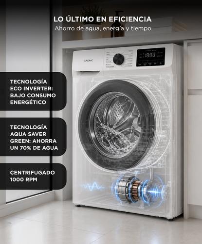 Lavarropas Automático Gadnic Blanco 6 Kg Slim Fit Tecnología Inverter 1000 RPM Carga Frontal 14 Programas Lavado Rápido 15 Min  - 2