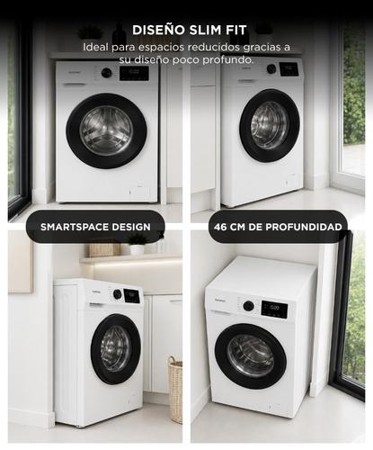 Lavarropas Automático Gadnic Blanco 6 Kg Slim Fit Tecnología Inverter 1000 RPM Carga Frontal 14 Programas Lavado Rápido 15 Min  - 5
