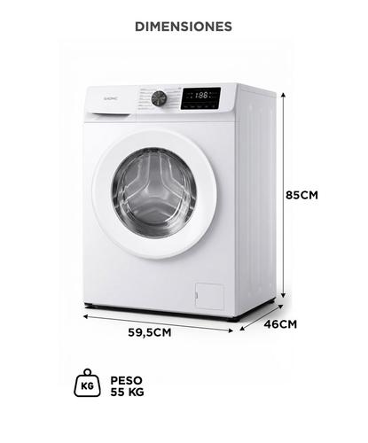  Lavarropas Gadnic 6 kg 1000 RPM 14 Programas 1850W Clase A Blanco - 5