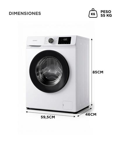 Lavarropas Automático Gadnic Blanco 6 Kg Slim Fit Tecnología Inverter 1000 RPM Carga Frontal 14 Programas Lavado Rápido 15 Min  - 6
