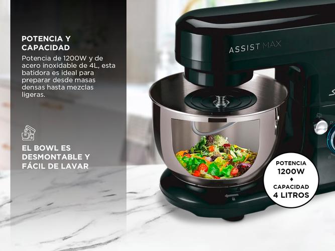 Batidora Planetaria Smart-tek Assist MAX 1200W 6 Niveles De Velocidad Color Negro - 3