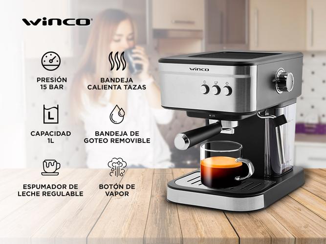 Cafetera Express Winco 15 BAR W1925  Capacidad 1 Litro - 1