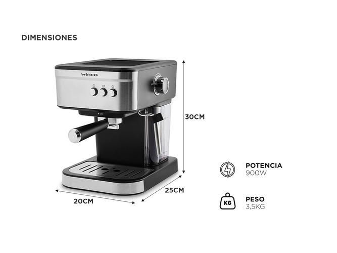 Cafetera Express Winco 15 BAR W1925  Capacidad 1 Litro - 4