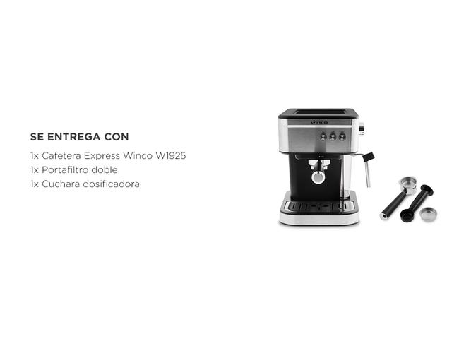 Cafetera Express Winco 15 BAR W1925  Capacidad 1 Litro - 5