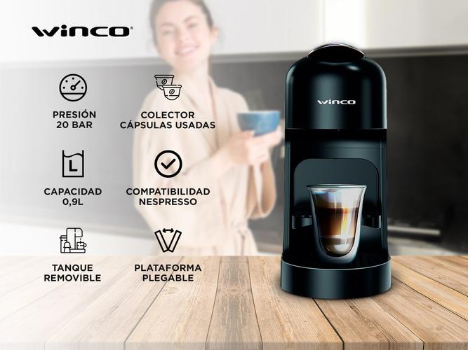 Cafetera Winco W1926 Expreso Cápsulas Tipo Nespresso 20 BAR - 1
