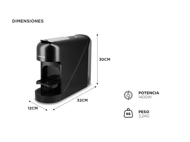 Cafetera Winco W1926 Expreso Cápsulas Tipo Nespresso 20 BAR - 3