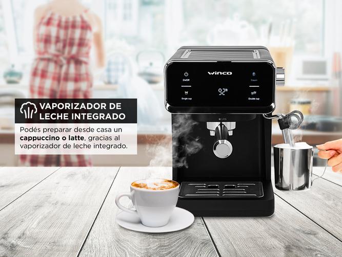 Cafetera Express Winco W1927 Con Espumador De Leche Digital Touch 20 BAR - 2