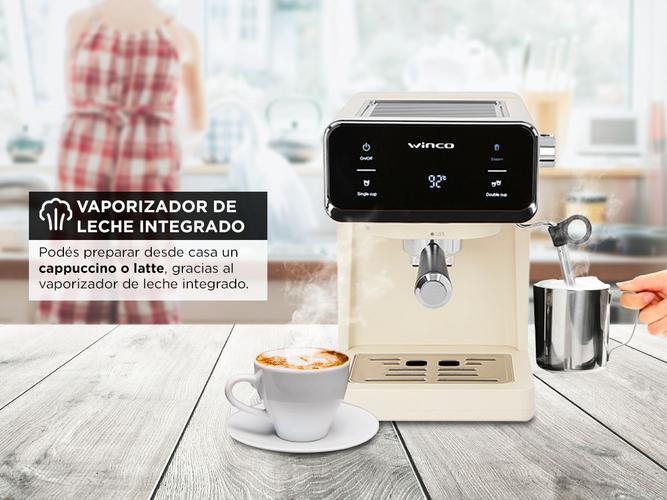 Cafetera Express Winco W1927 Con Espumador De Leche Digital Touch 20 BAR - 2