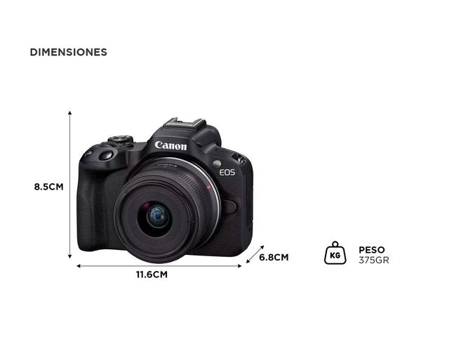 CAMARA CANON EOS REBEL R50 18-55 STM KIT - 5