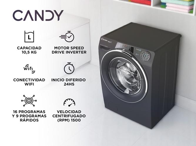 Lavarropas Candy Rapido RO151056DWHCR-12 carga frontal 10 5 KG - 1