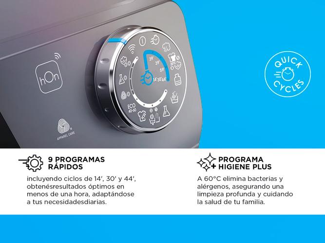 Lavarropas Candy Rapido RO151056DWHCR-12 carga frontal 10 5 KG - 3