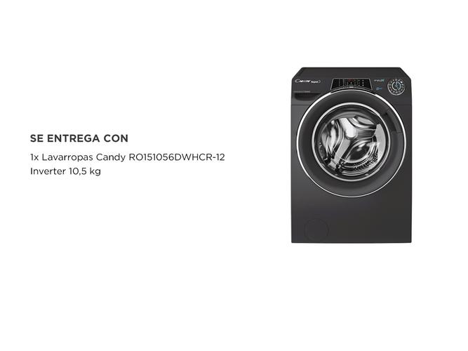 Lavarropas Candy Rapido RO151056DWHCR-12 carga frontal 10 5 KG - 6