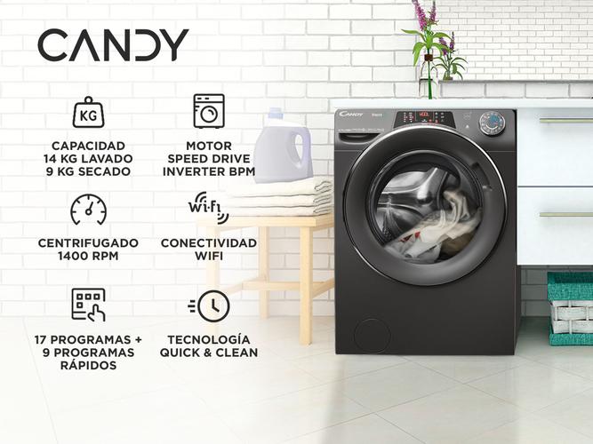 Lavasecarropas Candy ROW41494DWMRT-12 149KG inverter Antracita - 1