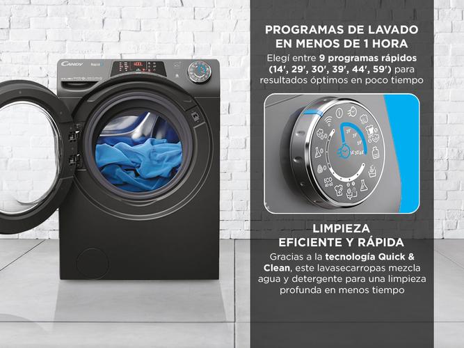 Lavasecarropas Candy ROW41494DWMRT-12 149KG inverter Antracita - 3
