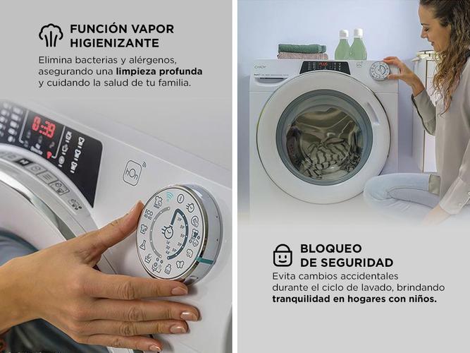 Lavarropa Candy RO1274DWMT1-12 Carga Frontal 7 KG 1200 RPM Blanco Inverter - 3