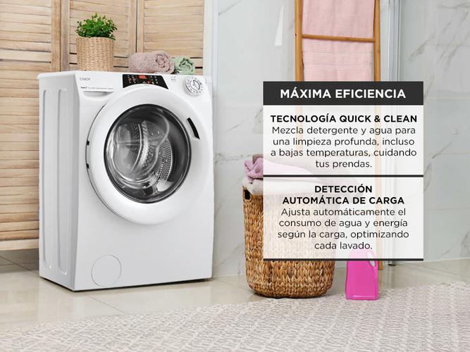Lavarropa Candy RO1274DWMT1-12 Carga Frontal 7 KG 1200 RPM Blanco Inverter - 4