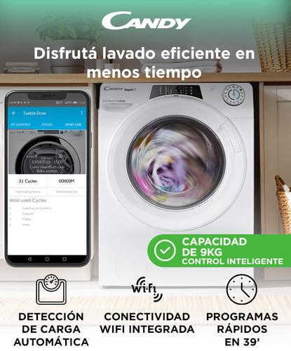 Lavarropas Candy RapidÓ 9kg Digital Carga Frontal WiFi - 1
