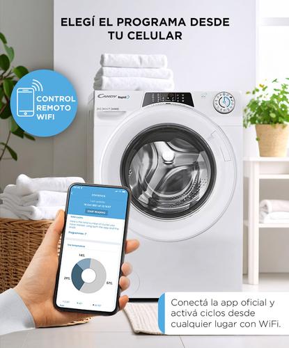 Lavarropas Candy RapidÓ 9kg Digital Carga Frontal WiFi - 2