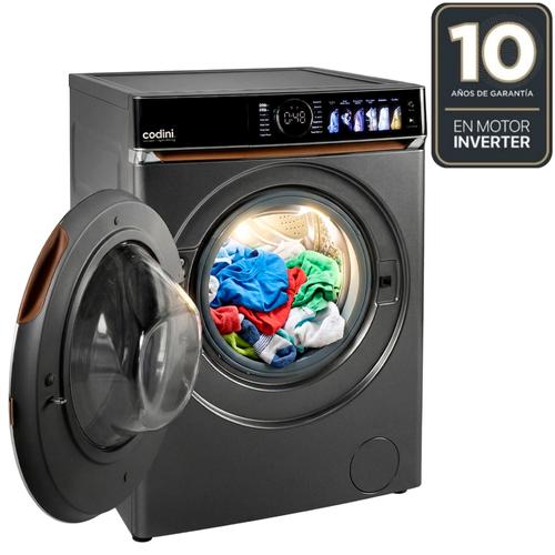 Lavasecarropas Codini 10kg A 7kg inverter 1400 rpm Color Gris  - 0