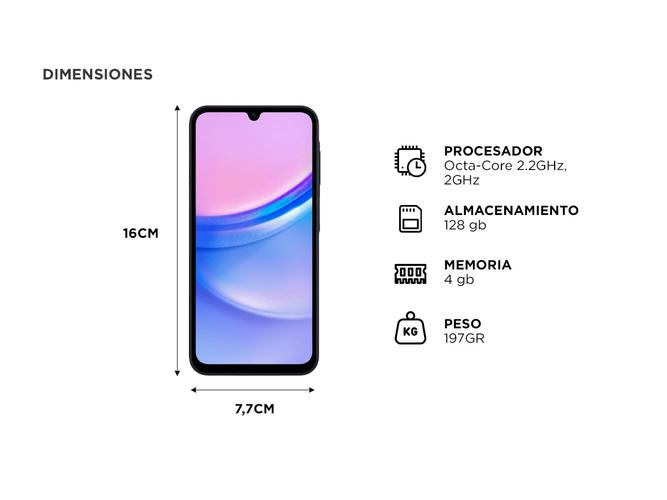Celular Samsung Galaxy A15 128GB SM-A155M - 5