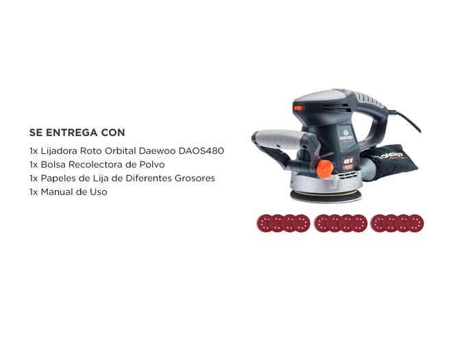 Lijadora Roto Orbital Daewoo DAOS480 Eléctrica 480W - 5